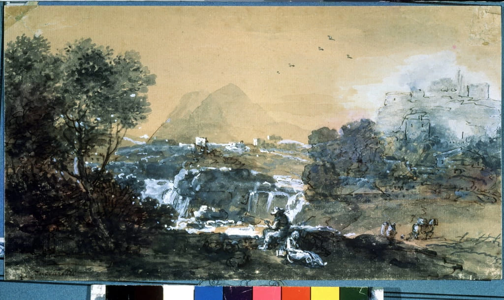 Paesaggio con cascata - Pushkin Museum, Moscow